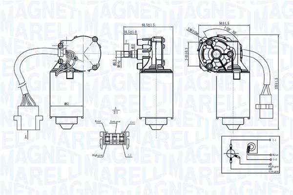 MAGNETI MARELLI Stikla tīrītāju motors 064370800010